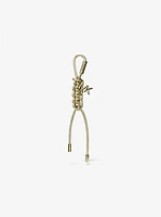 Gold-Tone and Metallic Braided Cord Bag Charm
