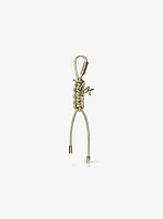 Gold-Tone and Metallic Braided Cord Bag Charm