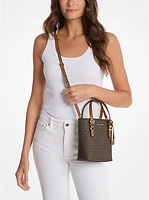 Quinn Extra-Small Signature Logo and Leather Convertible Tote Bag