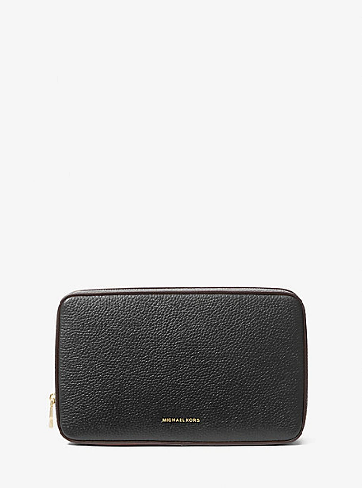 Medium Pebbled Leather Tech Organizer