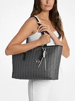 Silver-Tone and Metallic Braided Cord Bag Charm