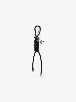 Silver-Tone and Braided Cord Bag Charm