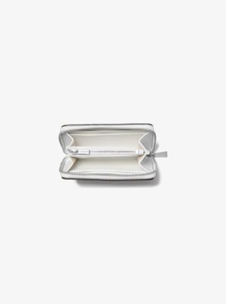 Jet Set Small Snake Embossed Leather Wallet