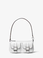 Zoe Small Snake Embossed Leather Convertible Pochette