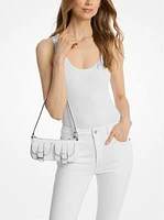 Zoe Small Snake Embossed Leather Convertible Pochette