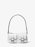Zoe Small Snake Embossed Leather Convertible Pochette