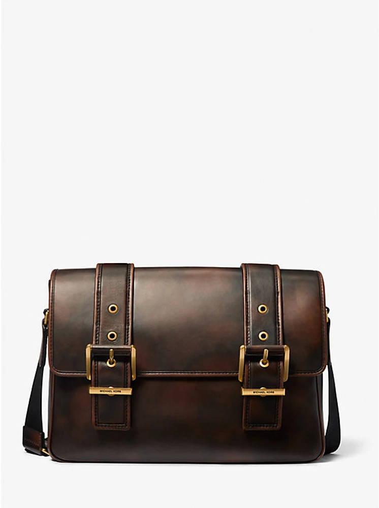 Colby Burnished Leather Messenger Bag