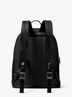 Hudson Crocodile Embossed Leather Commuter Backpack