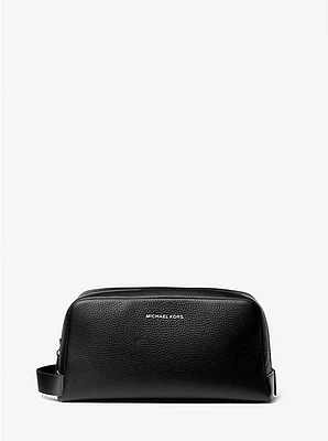 Hudson Pebbled Leather Travel Pouch