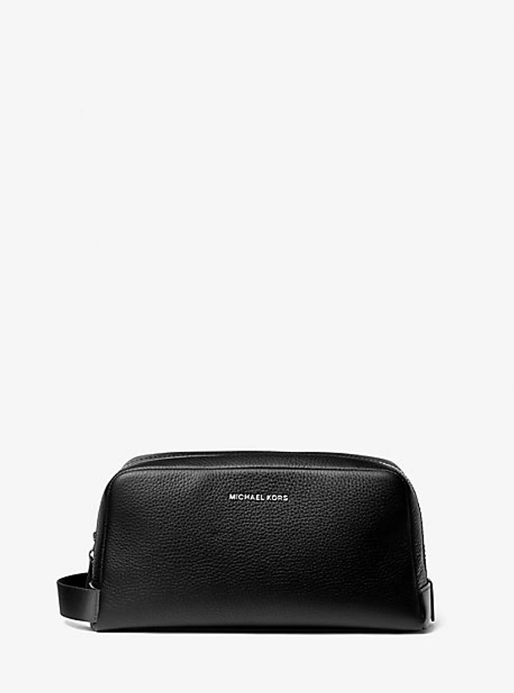 Hudson Pebbled Leather Travel Pouch