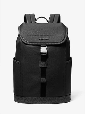 Hudson Leather and Signature Logo Backpack