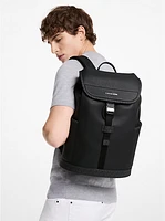 Hudson Leather and Signature Logo Backpack