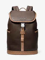 Hudson Leather and Signature Logo Backpack