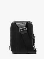 Varick Medium Textured Leather Sling Pack