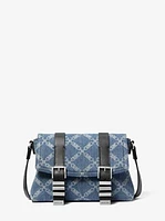 Darrington Mini Empire Diamond Jacquard Denim Crossbody Bag