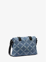 Darrington Mini Empire Diamond Jacquard Denim Crossbody Bag