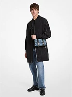 Darrington Mini Empire Diamond Jacquard Denim Crossbody Bag