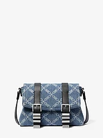 Darrington Mini Empire Diamond Jacquard Denim Crossbody Bag