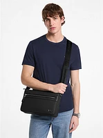 Edison Medium Scratch-Resistant Crossgrain Leather Messenger Bag