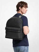 Edison Scratch-Resistant Crossgrain Leather Backpack