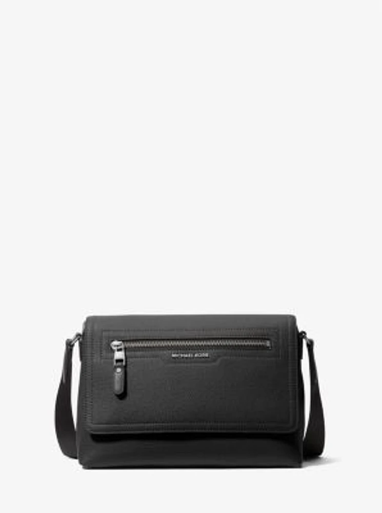 Hudson Small Pebbled Leather Messenger Bag