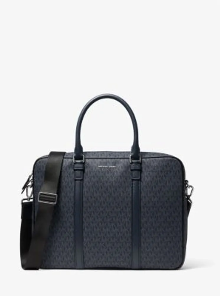 Hudson Logo and Leather Briefcase