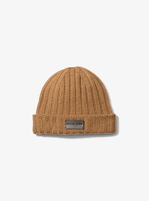 Ribbed Wool Beanie Hat