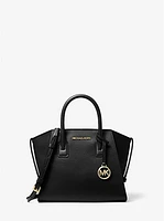 Avril Small Leather Top-Zip Satchel