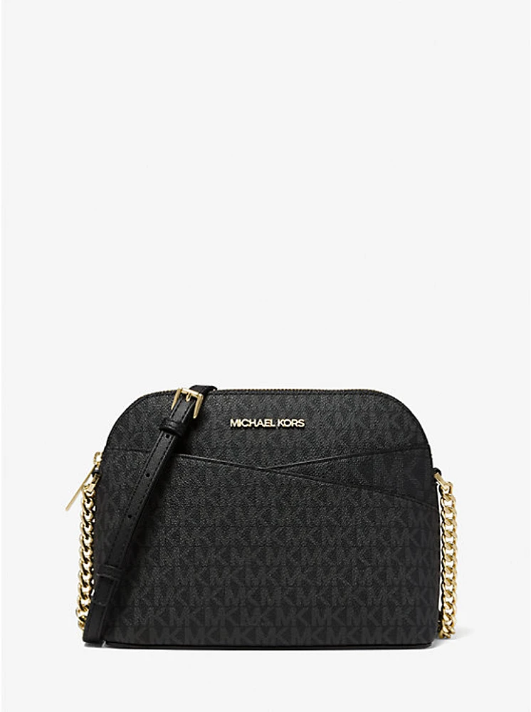 Jet Set Travel Medium Logo Dome Crossbody Bag