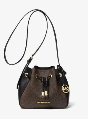 Phoebe Large Two-Tone Logo Bucket Bag