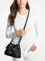 Phoebe Small Faux Leather Bucket Bag