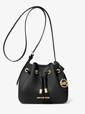 Phoebe Small Faux Leather Bucket Bag