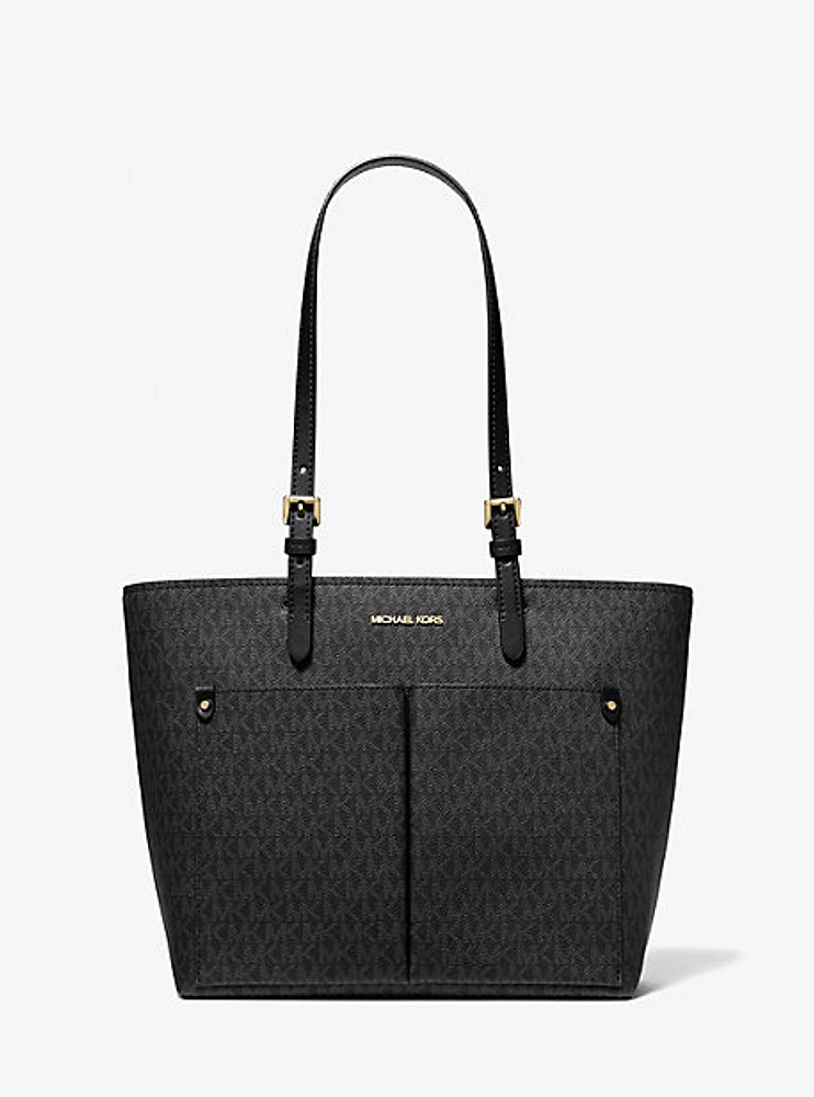 Jet Set Medium Logo Pocket Tote Bag