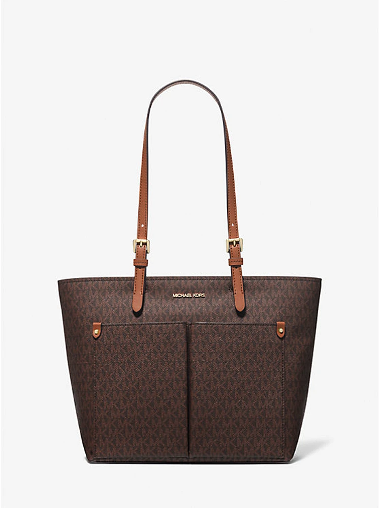 Bolso tote Jet Set mediano con logotipo y bolsillo