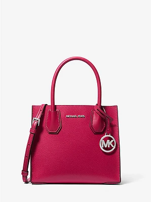 Bolsa cruzada Mercer mediana de piel granulada