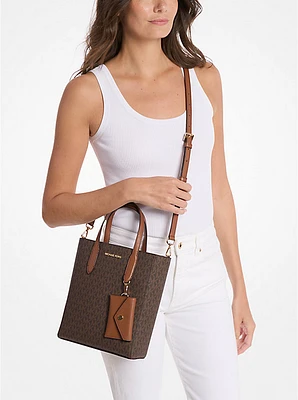 Vincent Small Signature Logo Convertible Tote Bag with Card Case
