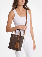 Vincent Small Signature Logo Convertible Tote Bag with Card Case