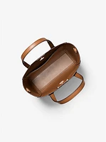Vincent Small Saffiano Leather Convertible Tote Bag with Card Case