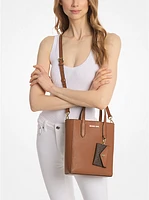 Vincent Small Saffiano Leather Convertible Tote Bag with Card Case