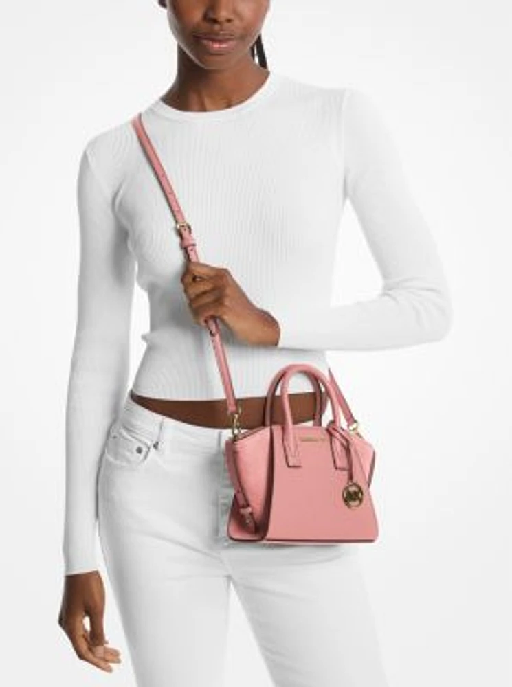 Avril Extra-Small Leather and Suede Satchel