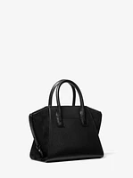 Avril Small Pebbled Leather Satchel