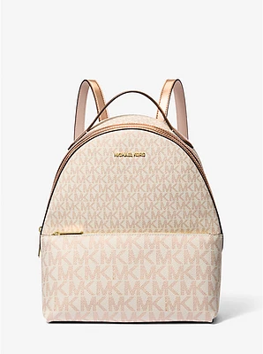 Sheila Medium Two-Tone Signature Logo Backpack