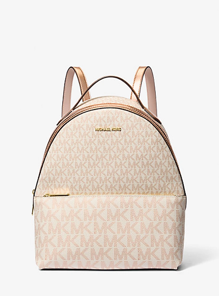 Sheila Medium Two-Tone Signature Logo Backpack