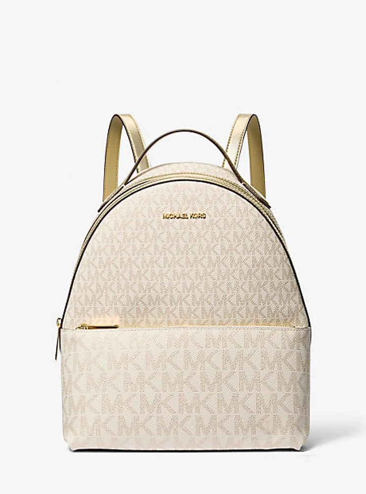 Sheila Medium Two-Tone Signature Logo Backpack