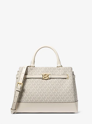 Bolso satchel Reed grande con logotipo exclusivo