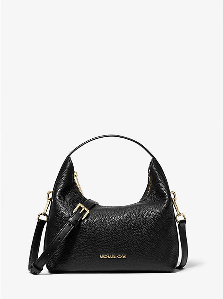 Ember Small Pebbled Leather Messenger Bag