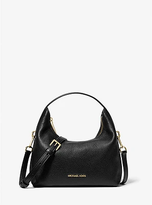 Ember Small Pebbled Leather Messenger Bag