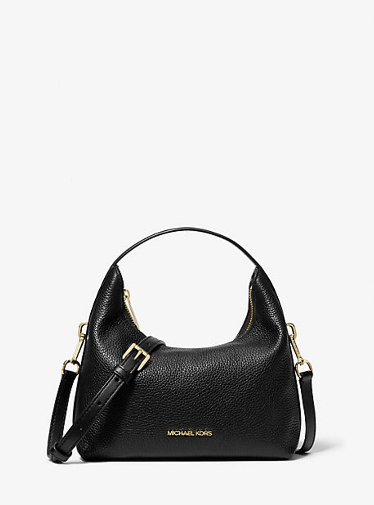 Ember Small Pebbled Leather Messenger Bag