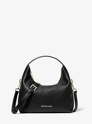 Ember Small Pebbled Leather Messenger Bag