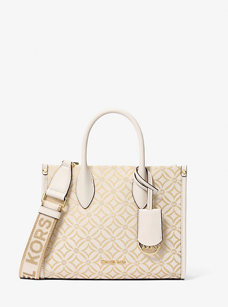 Mirella Small Metallic Logo Jacquard Crossbody Bag